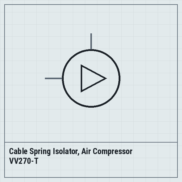 Cable Spring Isolator, Air Compressor VV270-T