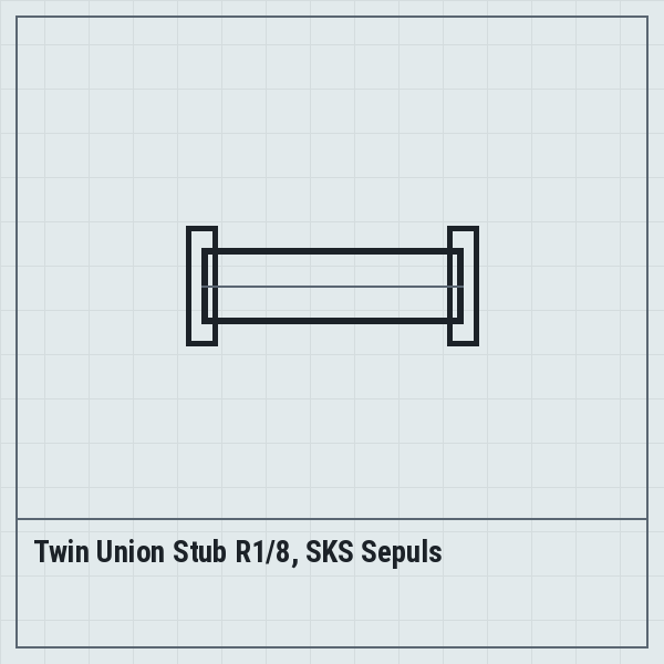 Twin Union Stub R1/8, SKS Sepuls