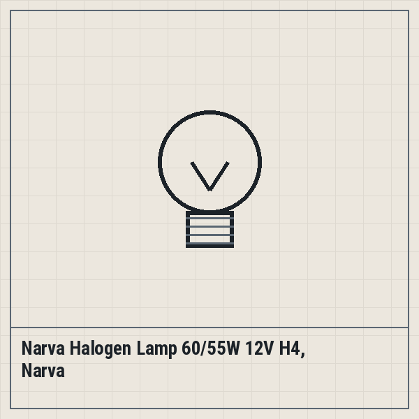Narva Halogen Lamp 60/55W 12V H4, Narva
