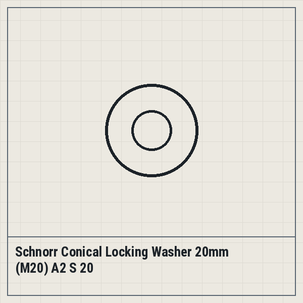 Schnorr Conical Locking Washer 20mm (M20) A2 S 20