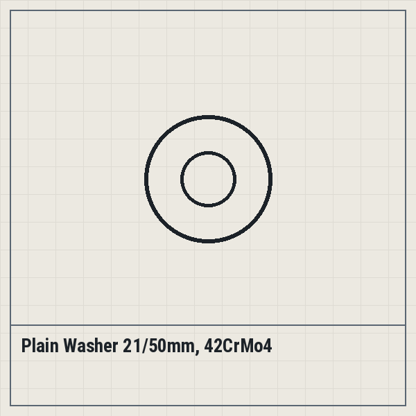Plain Washer 21/50mm, 42CrMo4