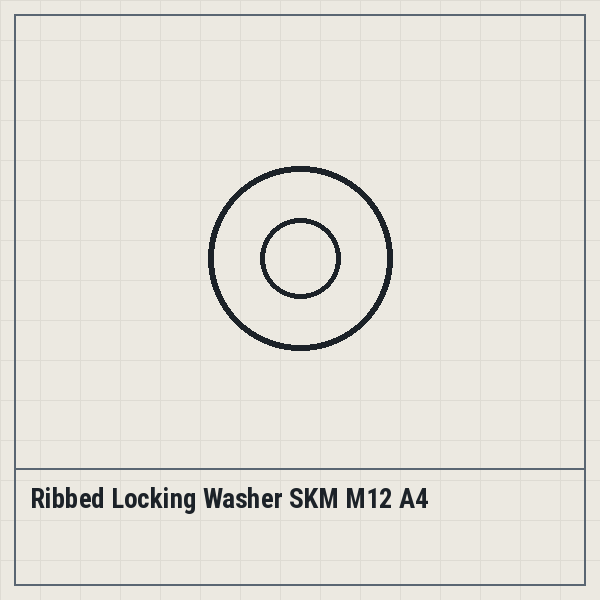 Ribbed Locking Washer SKM M12 A4