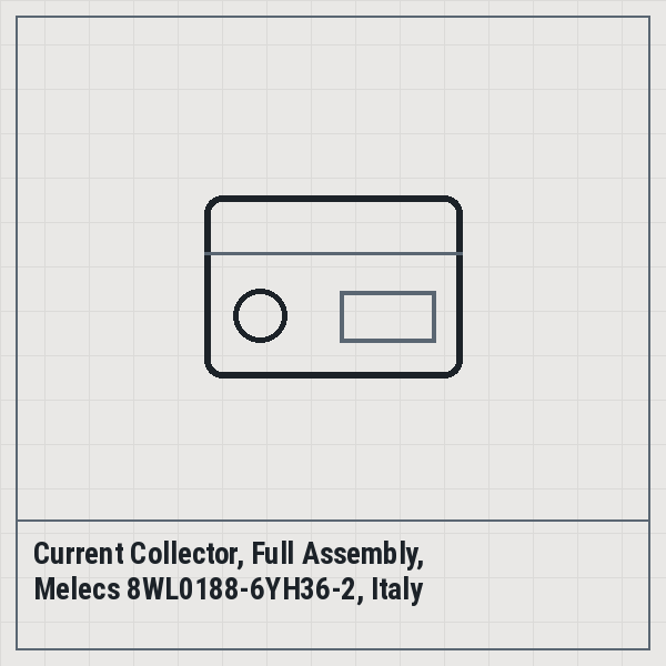 Current Collector, Full Assembly, Melecs 8WL0188-6YH36-2, Italy