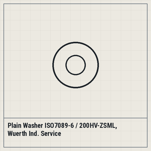 Plain Washer ISO7089-6 / 200HV-ZSML, Wuerth Ind. Service