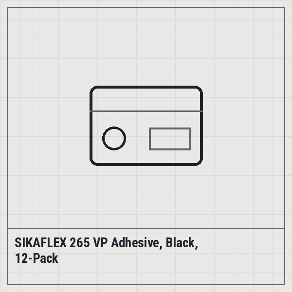 SIKAFLEX 265 VP Adhesive, Black, 12-Pack