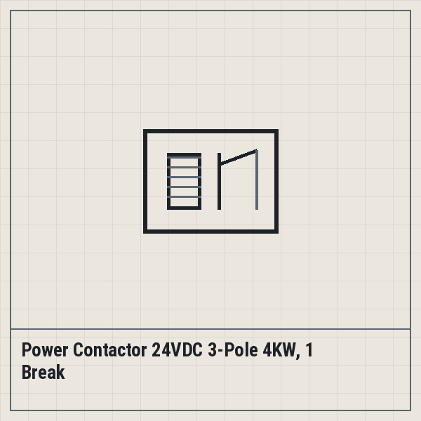 Power Contactor 24VDC 3-Pole 4KW, 1 Break