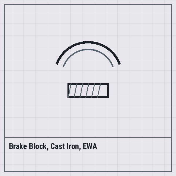 Brake Block, Cast Iron, EWA
