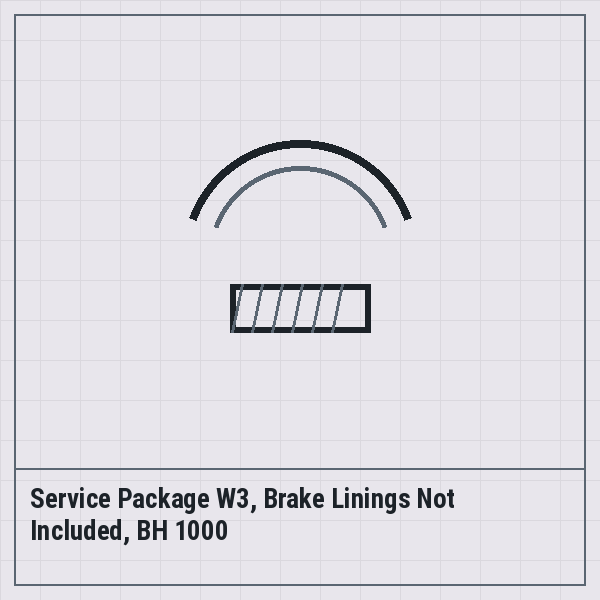 Service Package W3, Brake Linings Not Included, BH 1000