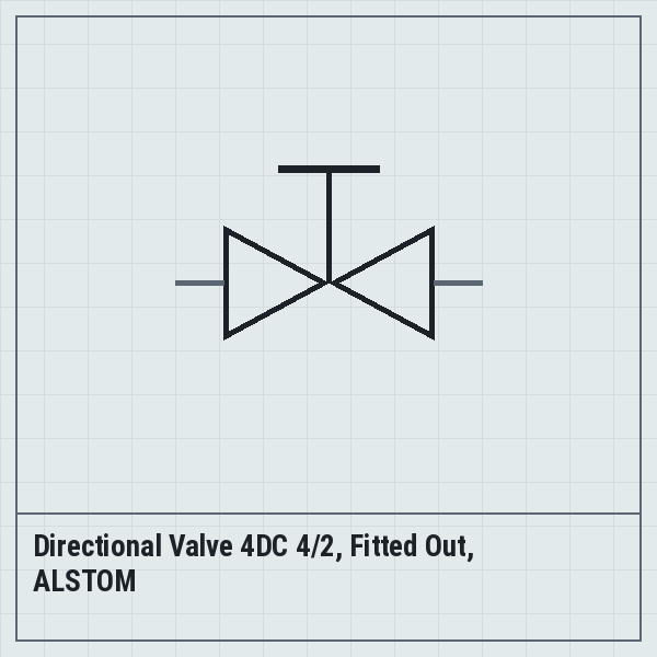 Directional Valve 4DC 4/2, Fitted Out, ALSTOM