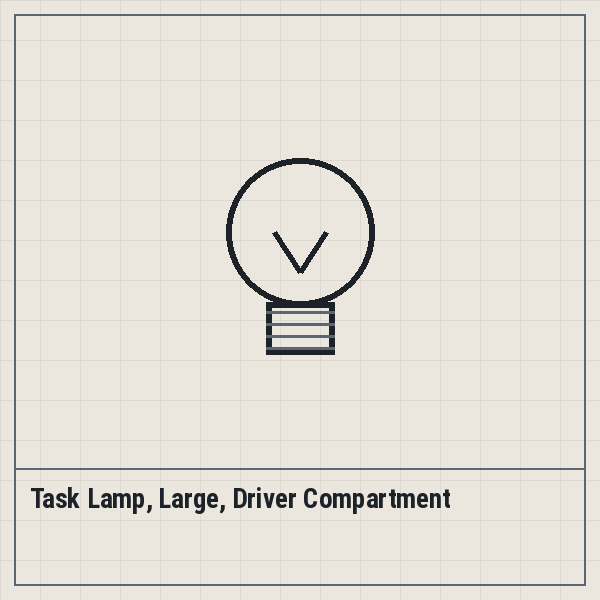 Task Lamp, Large, Driver Compartment
