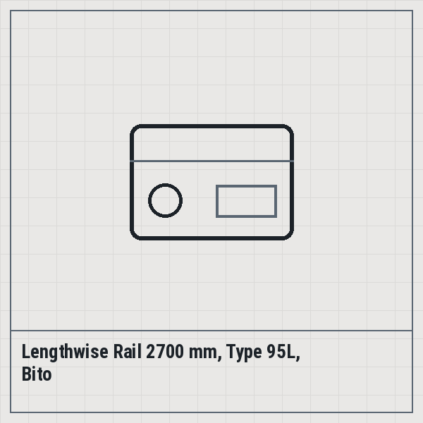 Lengthwise Rail 2700 mm, Type 95L, Bito