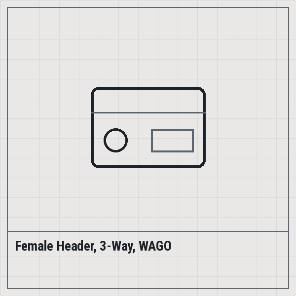 Female Header, 3-Way, WAGO