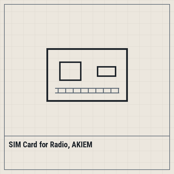 SIM Card for Radio, AKIEM