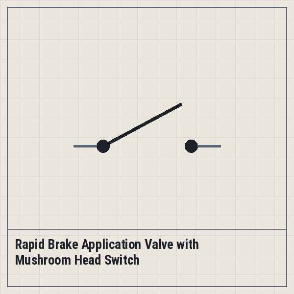 Rapid Brake Application Valve with Mushroom Head Switch