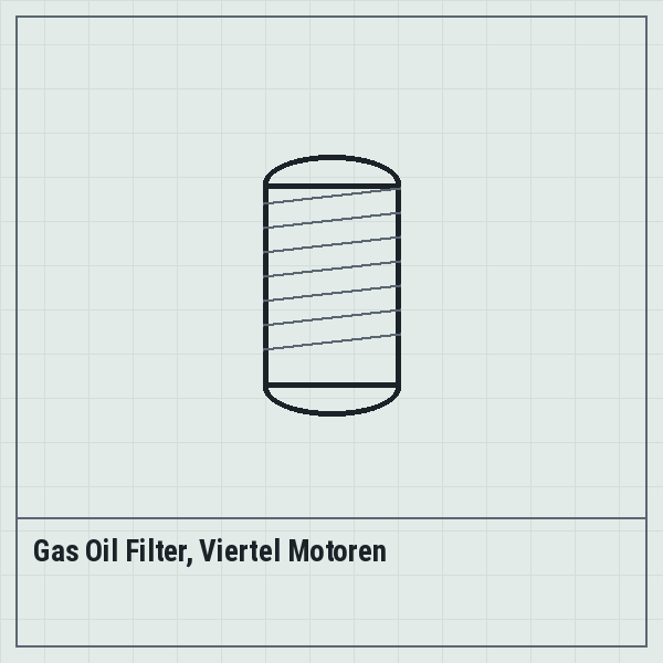 Gas Oil Filter, Viertel Motoren