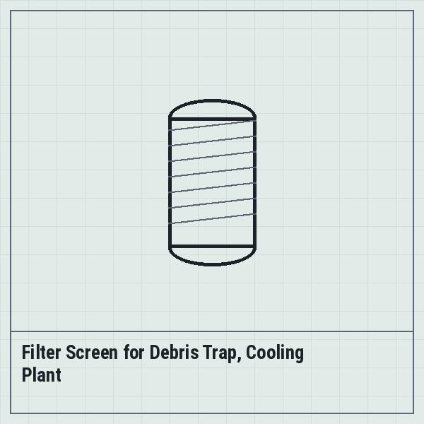 Filter Screen for Debris Trap, Cooling Plant