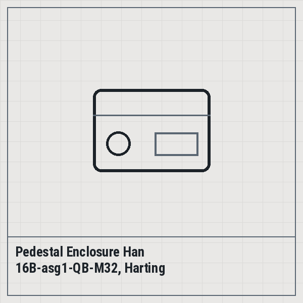 Pedestal Enclosure Han 16B-asg1-QB-M32, Harting