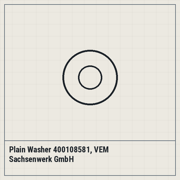 Plain Washer 400108581, VEM Sachsenwerk GmbH