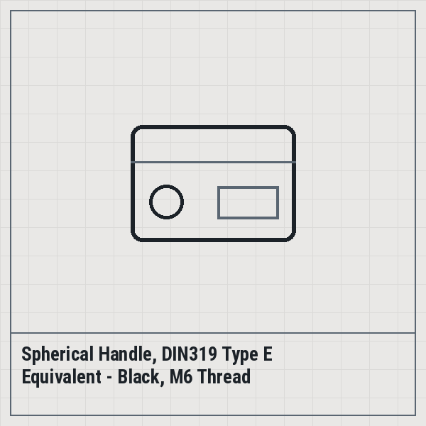 Spherical Handle, DIN319 Type E Equivalent - Black, M6 Thread