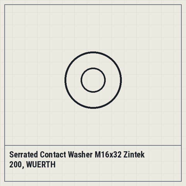 Serrated Contact Washer M16x32 Zintek 200, WUERTH