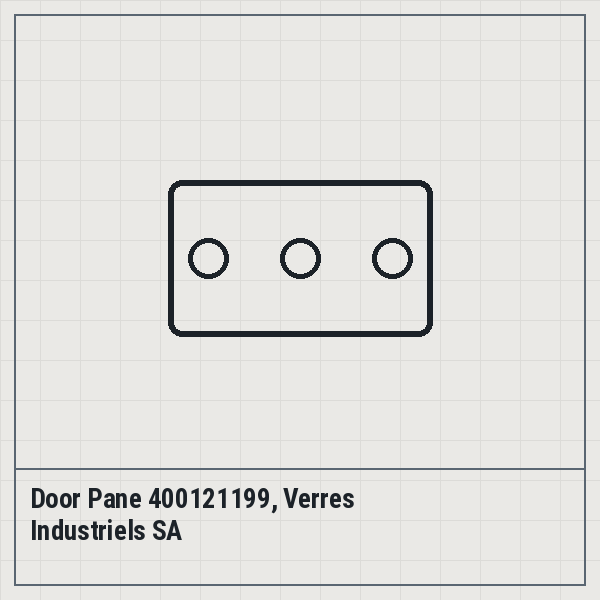 Door Pane 400121199, Verres Industriels SA