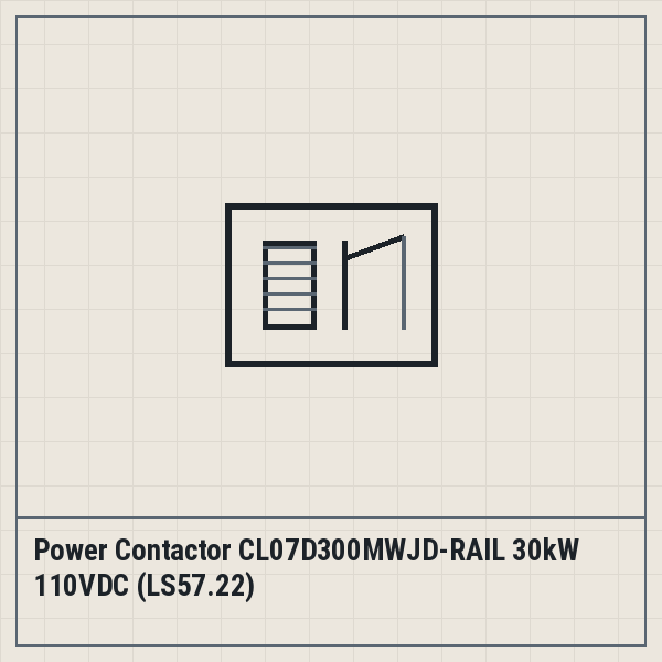 Power Contactor CL07D300MWJD-RAIL 30kW 110VDC (LS57.22)