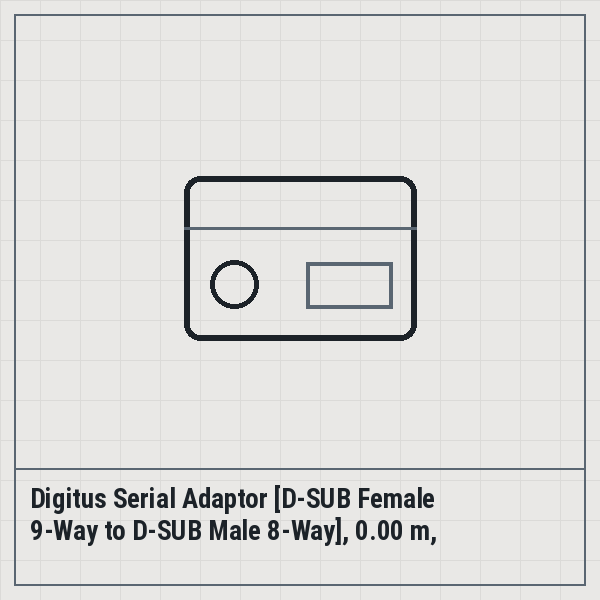 Digitus Serial Adaptor [D-SUB Female 9-Way to D-SUB Male 8-Way], 0.00 m, Orange