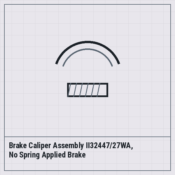 Brake Caliper Assembly II32447/27WA, No Spring Applied Brake