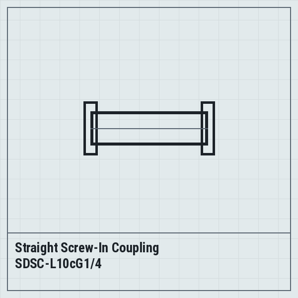Straight Screw-In Coupling SDSC-L10cG1/4