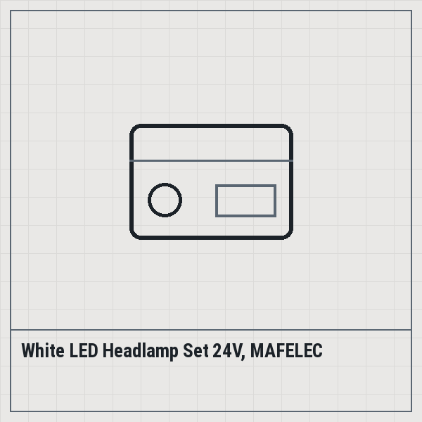 White LED Headlamp Set 24V, MAFELEC