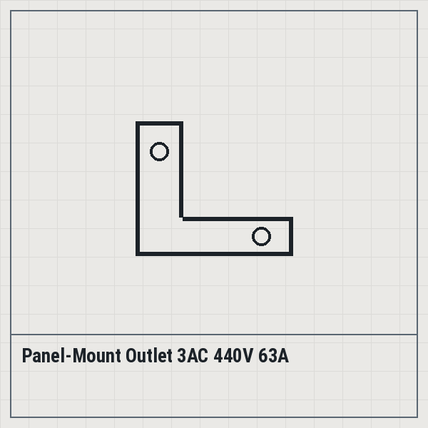 Panel-Mount Outlet 3AC 440V 63A