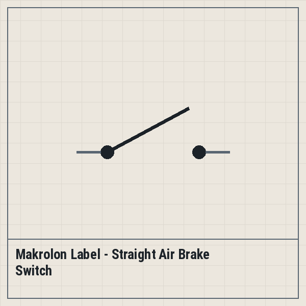 Makrolon Label - Straight Air Brake Switch