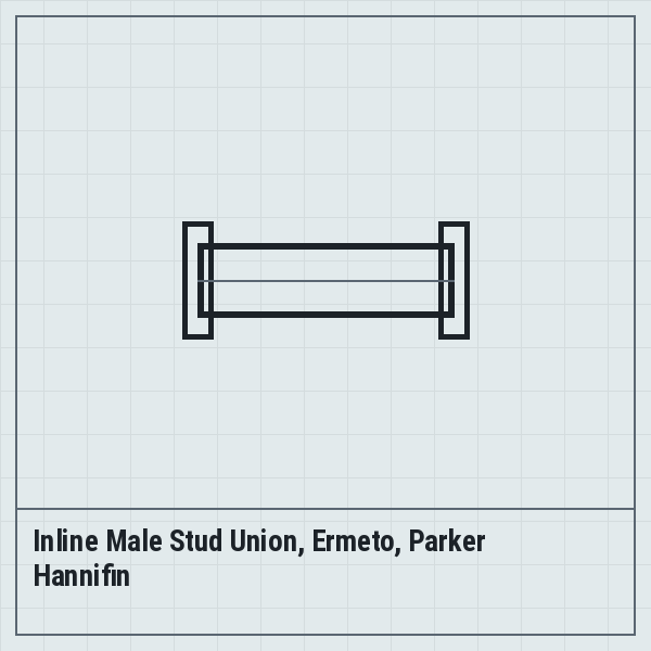 Inline Male Stud Union, Ermeto, Parker Hannifin