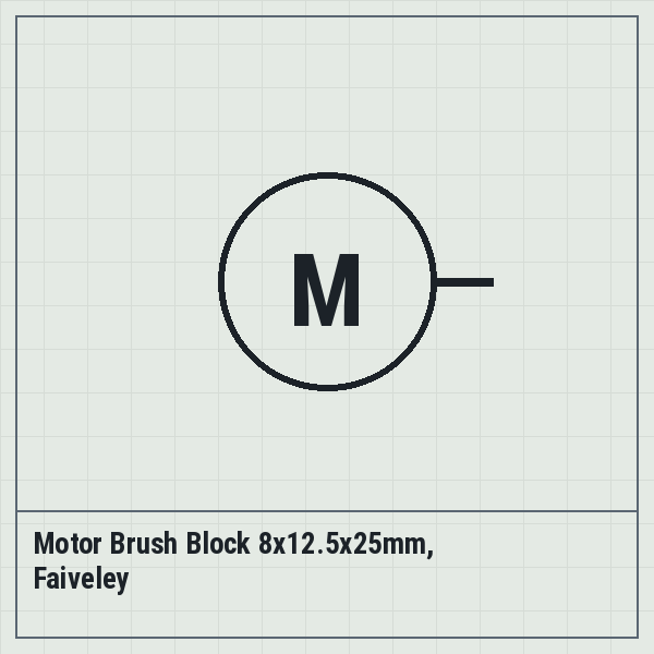 Motor Brush Block 8x12.5x25mm, Faiveley