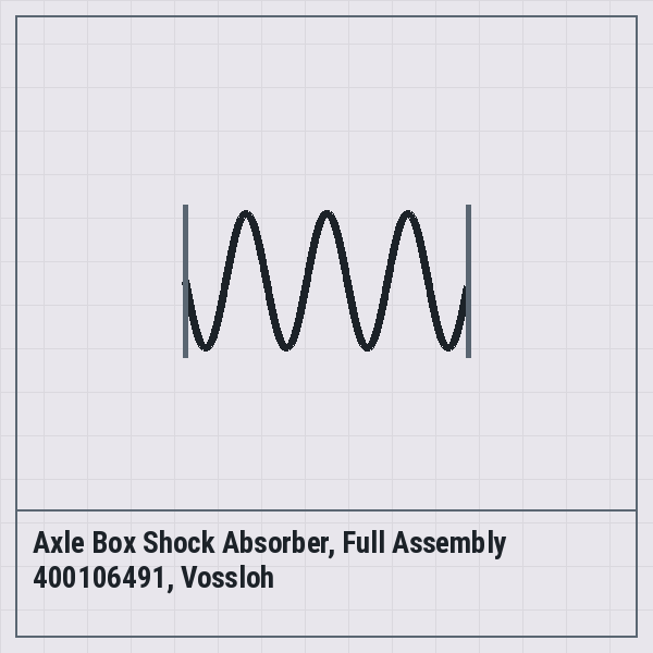 Axle Box Shock Absorber, Full Assembly 400106491, Vossloh