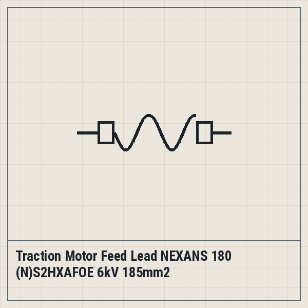 Traction Motor Feed Lead NEXANS 180 (N)S2HXAFOE 6kV 185mm2