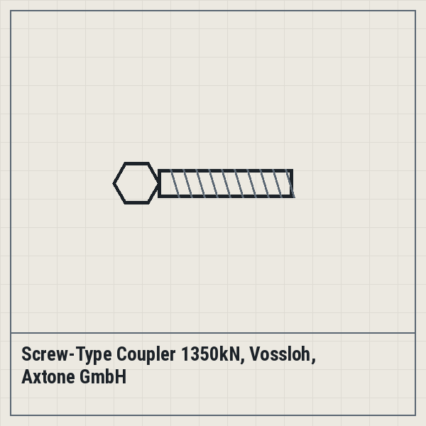 Screw-Type Coupler 1350kN, Vossloh, Axtone GmbH