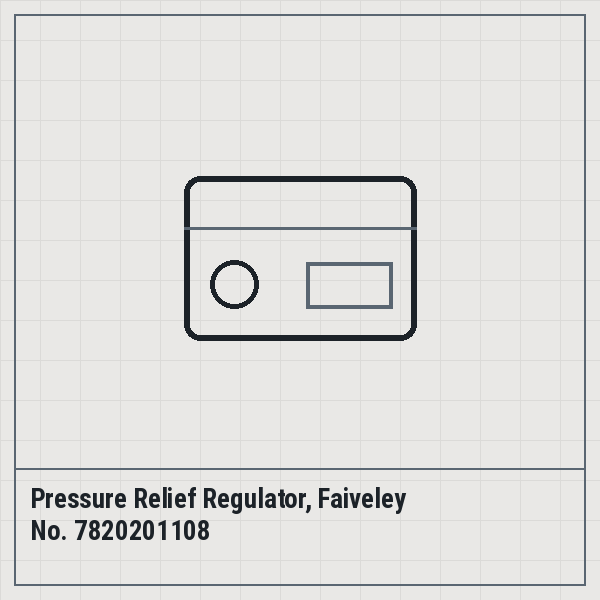 Pressure Relief Regulator, Faiveley No. 7820201108