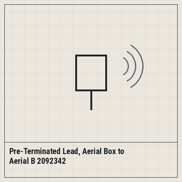 Pre-Terminated Lead, Aerial Box to Aerial B 2092342