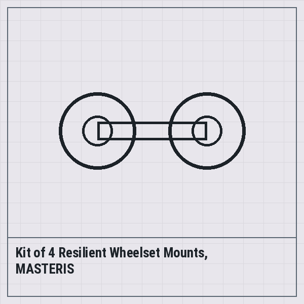 Kit of 4 Resilient Wheelset Mounts, MASTERIS