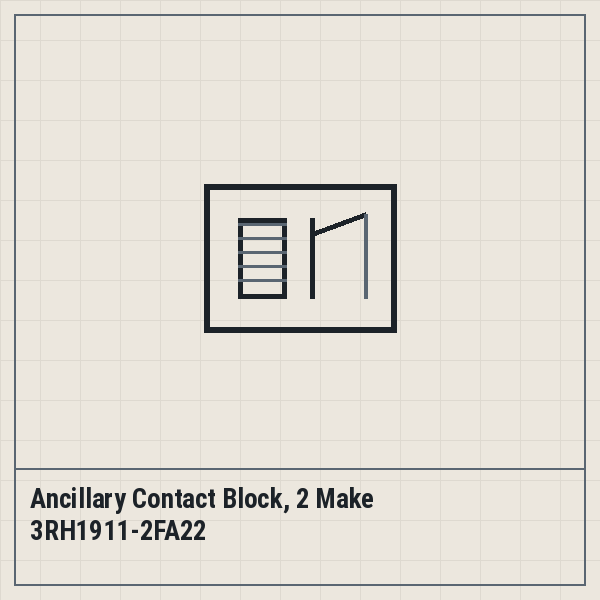 Ancillary Contact Block, 2 Make 3RH1911-2FA22