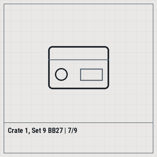Crate 1, Set 9 BB27 | 7/9