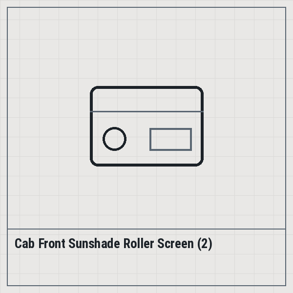 Cab Front Sunshade Roller Screen (2)