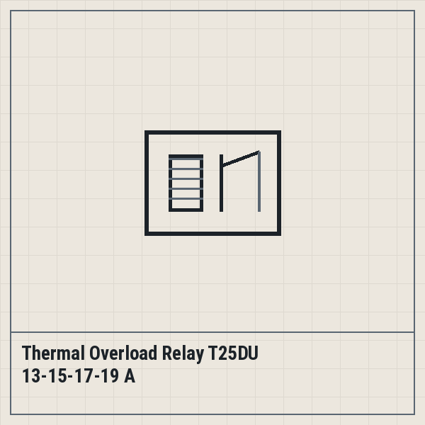 Thermal Overload Relay T25DU 13-15-17-19 A