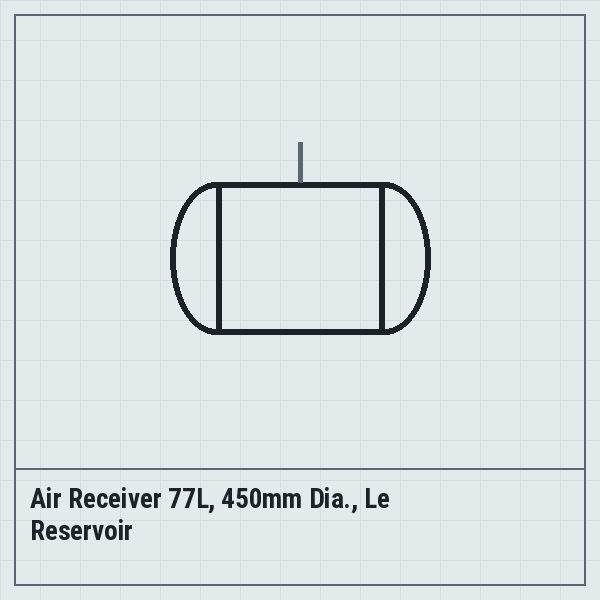Air Receiver 77L, 450mm Dia., Le Reservoir