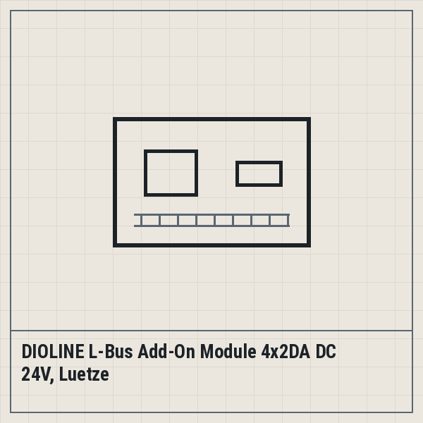 DIOLINE L-Bus Add-On Module 4x2DA DC 24V, Luetze