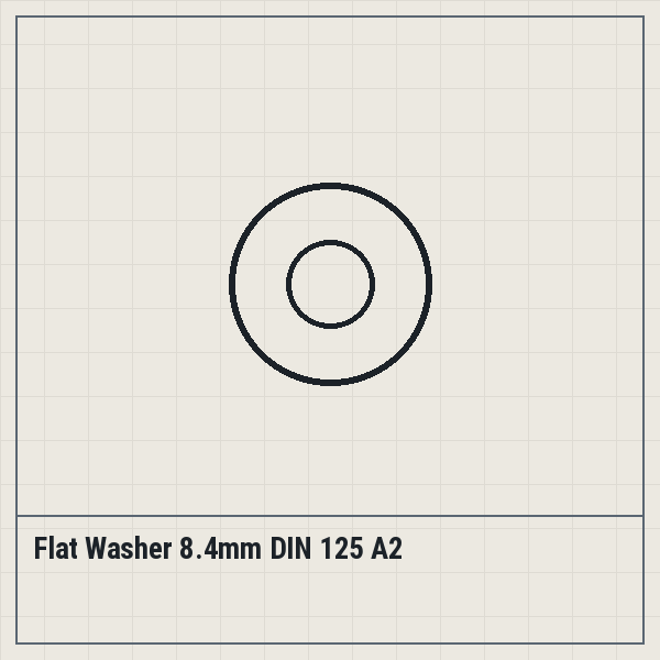 Flat Washer 8.4mm DIN 125 A2