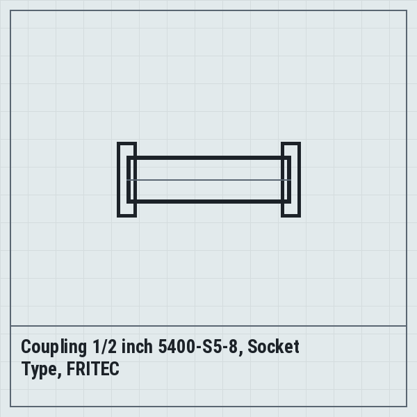 Coupling 1/2 inch 5400-S5-8, Socket Type, FRITEC