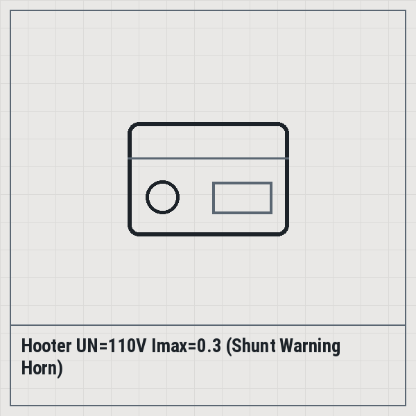 Hooter UN=110V Imax=0.3 (Shunt Warning Horn)