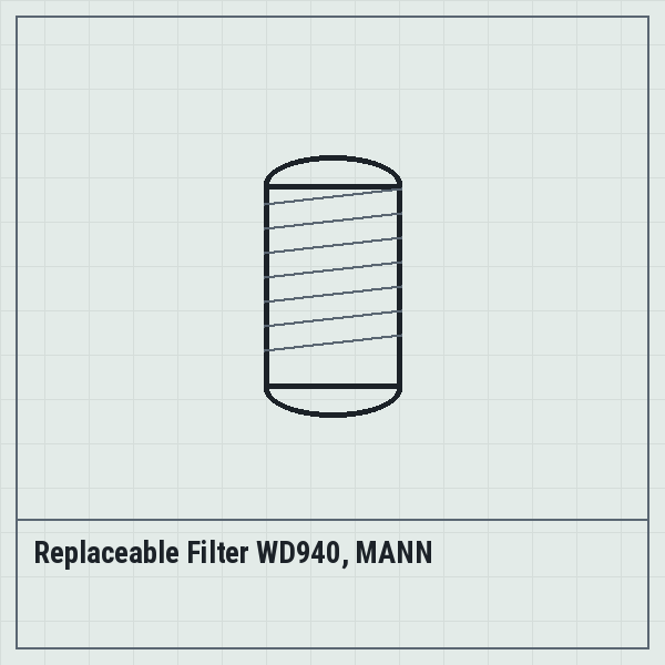 Replaceable Filter WD940, MANN
